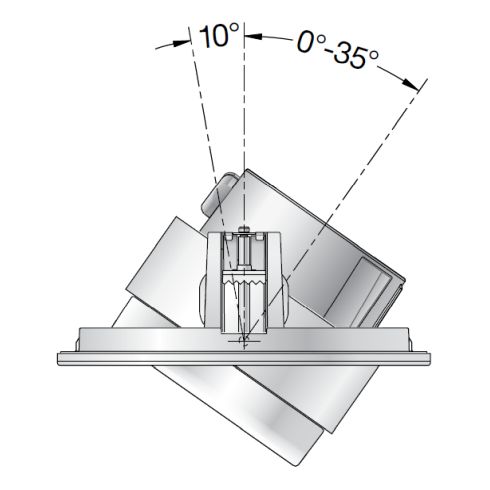 50714.2K3 ACCENTA VARIO edelstahl LED-Deckeneinbau-Tiefstrahler
