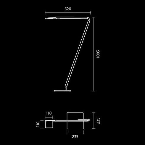 Roxxane Home LED-Steh-/ Leseleuchte 4000K, weiß