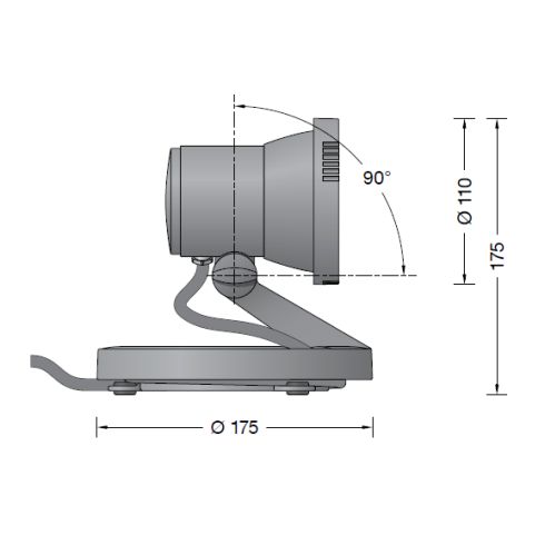 24368K3 - BEGA Plug & Play 48V Ortsveränderlicher Gartenscheinwerfer, grafit