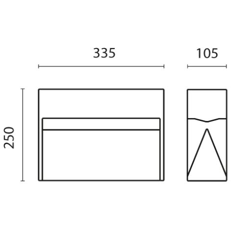 CONCRETE 250 two-side LED-Pollerleuchte